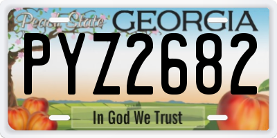 GA license plate PYZ2682