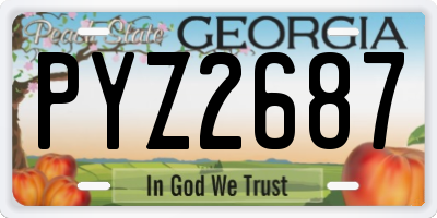 GA license plate PYZ2687