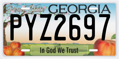 GA license plate PYZ2697