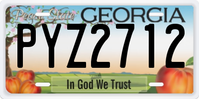 GA license plate PYZ2712