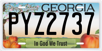 GA license plate PYZ2737
