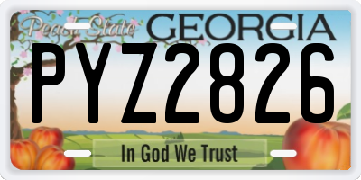 GA license plate PYZ2826