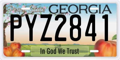 GA license plate PYZ2841