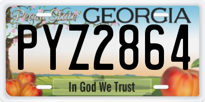 GA license plate PYZ2864