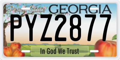 GA license plate PYZ2877