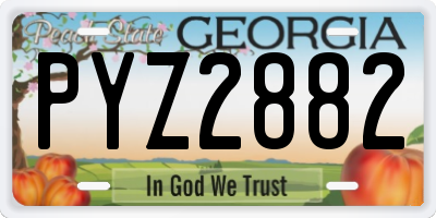 GA license plate PYZ2882