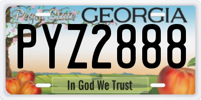 GA license plate PYZ2888