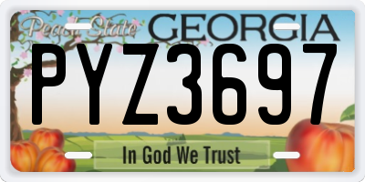 GA license plate PYZ3697