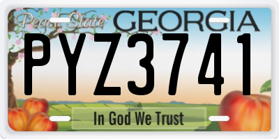 GA license plate PYZ3741