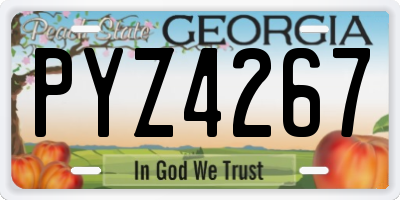 GA license plate PYZ4267
