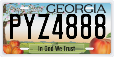 GA license plate PYZ4888