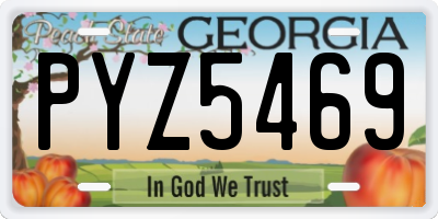 GA license plate PYZ5469