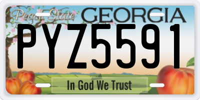 GA license plate PYZ5591