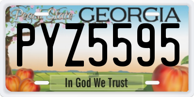 GA license plate PYZ5595