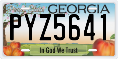 GA license plate PYZ5641