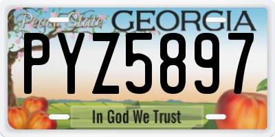 GA license plate PYZ5897