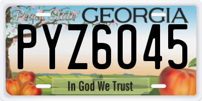 GA license plate PYZ6045
