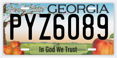 GA license plate PYZ6089