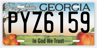 GA license plate PYZ6159