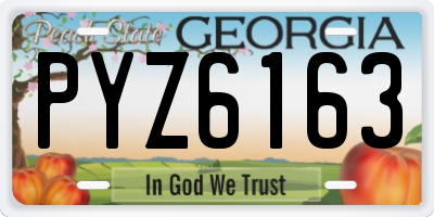 GA license plate PYZ6163