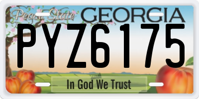 GA license plate PYZ6175