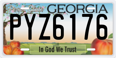 GA license plate PYZ6176