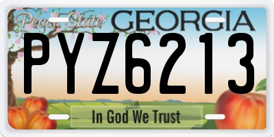 GA license plate PYZ6213