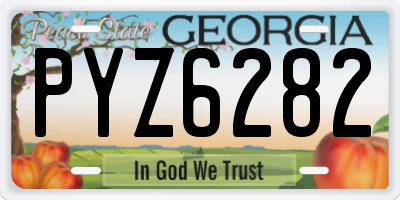 GA license plate PYZ6282