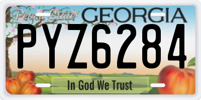GA license plate PYZ6284
