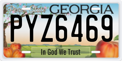 GA license plate PYZ6469