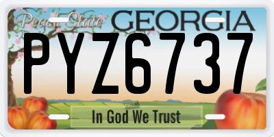GA license plate PYZ6737
