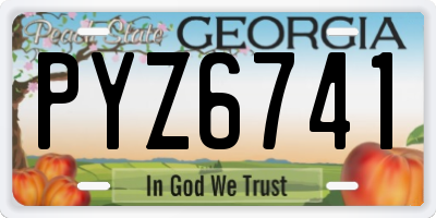 GA license plate PYZ6741