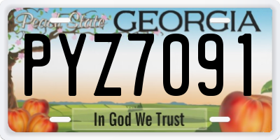 GA license plate PYZ7091