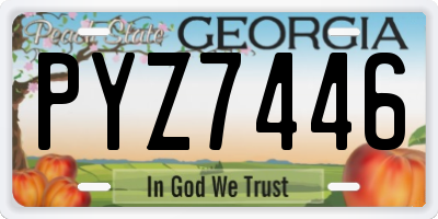 GA license plate PYZ7446