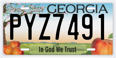 GA license plate PYZ7491