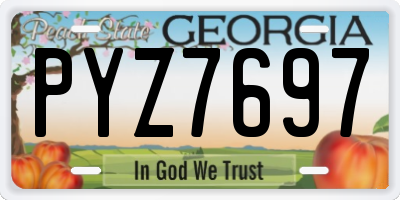 GA license plate PYZ7697