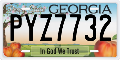 GA license plate PYZ7732