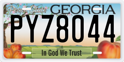 GA license plate PYZ8044