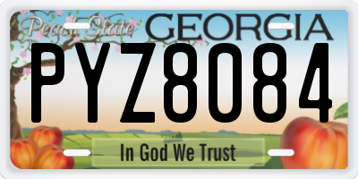 GA license plate PYZ8084