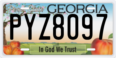 GA license plate PYZ8097