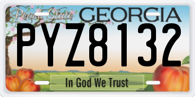 GA license plate PYZ8132