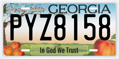 GA license plate PYZ8158