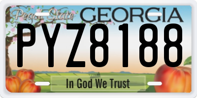 GA license plate PYZ8188