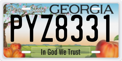 GA license plate PYZ8331