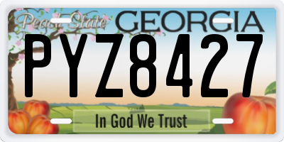 GA license plate PYZ8427