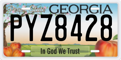 GA license plate PYZ8428