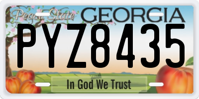 GA license plate PYZ8435