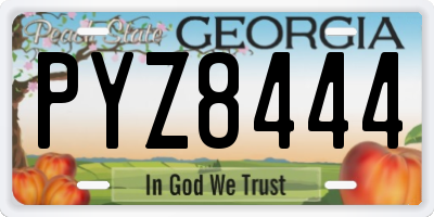 GA license plate PYZ8444