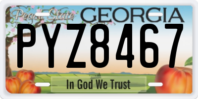 GA license plate PYZ8467
