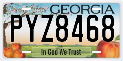 GA license plate PYZ8468